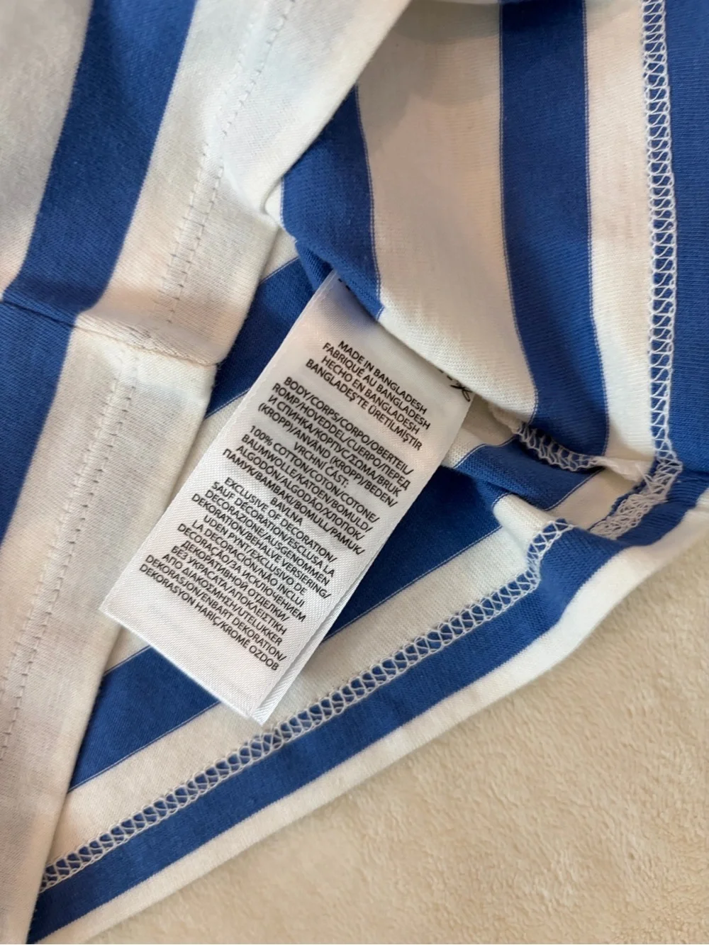 Ralph Lauren Green, Blue & White Striped Short-Sleeve Tee